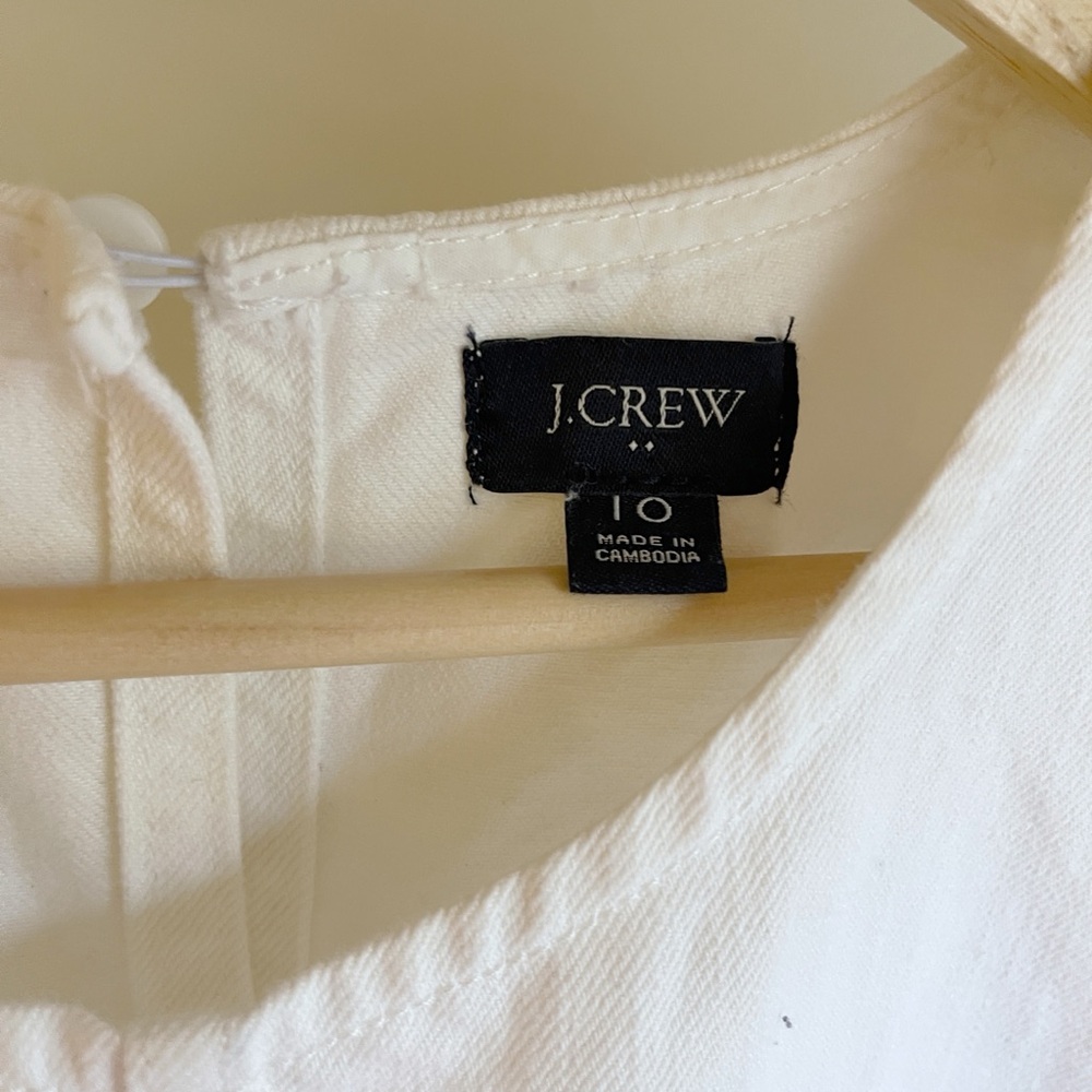 J.Crew White Denim Shift Dress – Size 10 - Picture 4 of 5